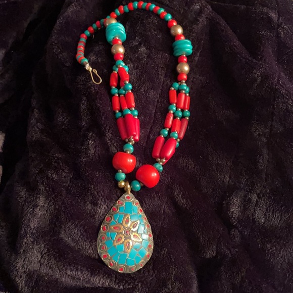 NWT. Sacred Threads Beaded Necklace. CL/TQ - Picture 2 of 6